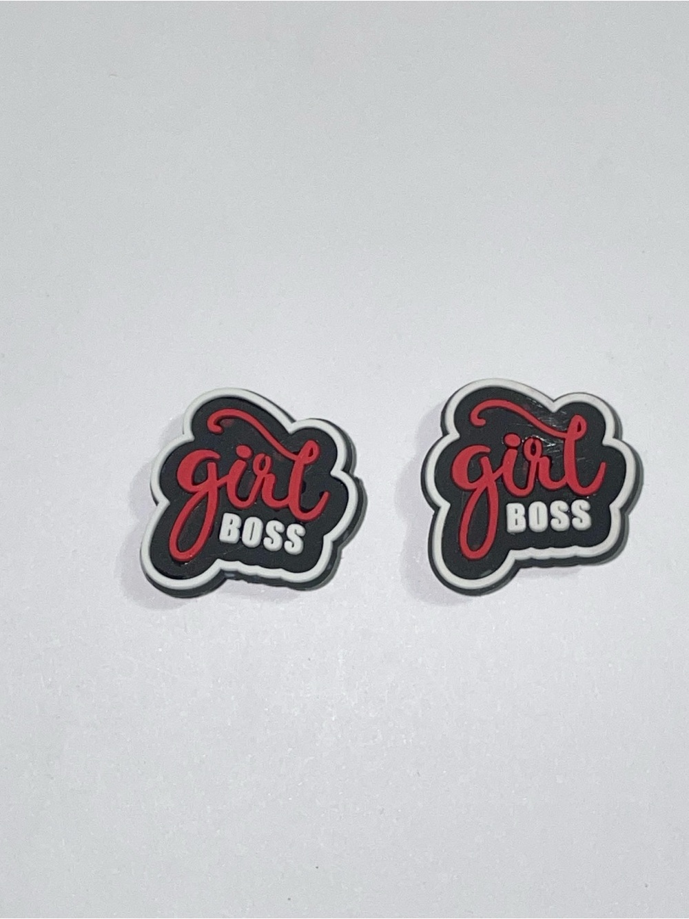 Girl Boss Shoe Charm Red Black White Good for Crocs